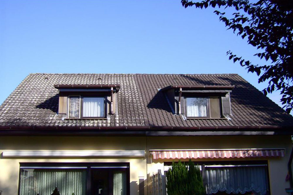 Reihenhaus Teilreinigung der Dachfläche